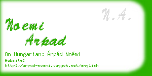 noemi arpad business card